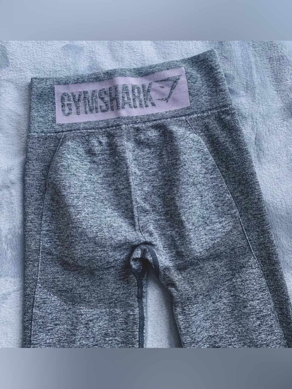 Gymshark Womens Dry Flex Marled Gray Pink High Waisted Active Yoga Leggings